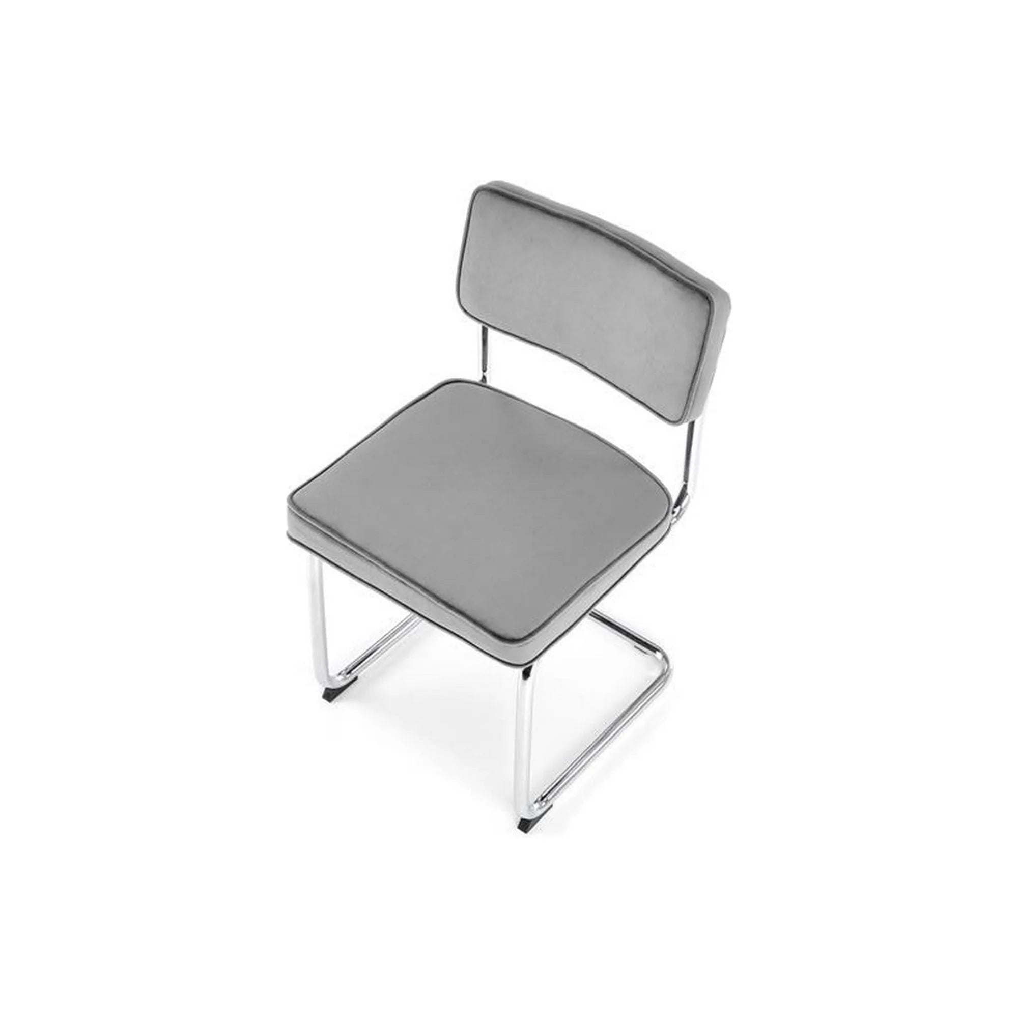 Scaun K510, gri/crom, stofa catifelata/otel, 49x55x85 cm