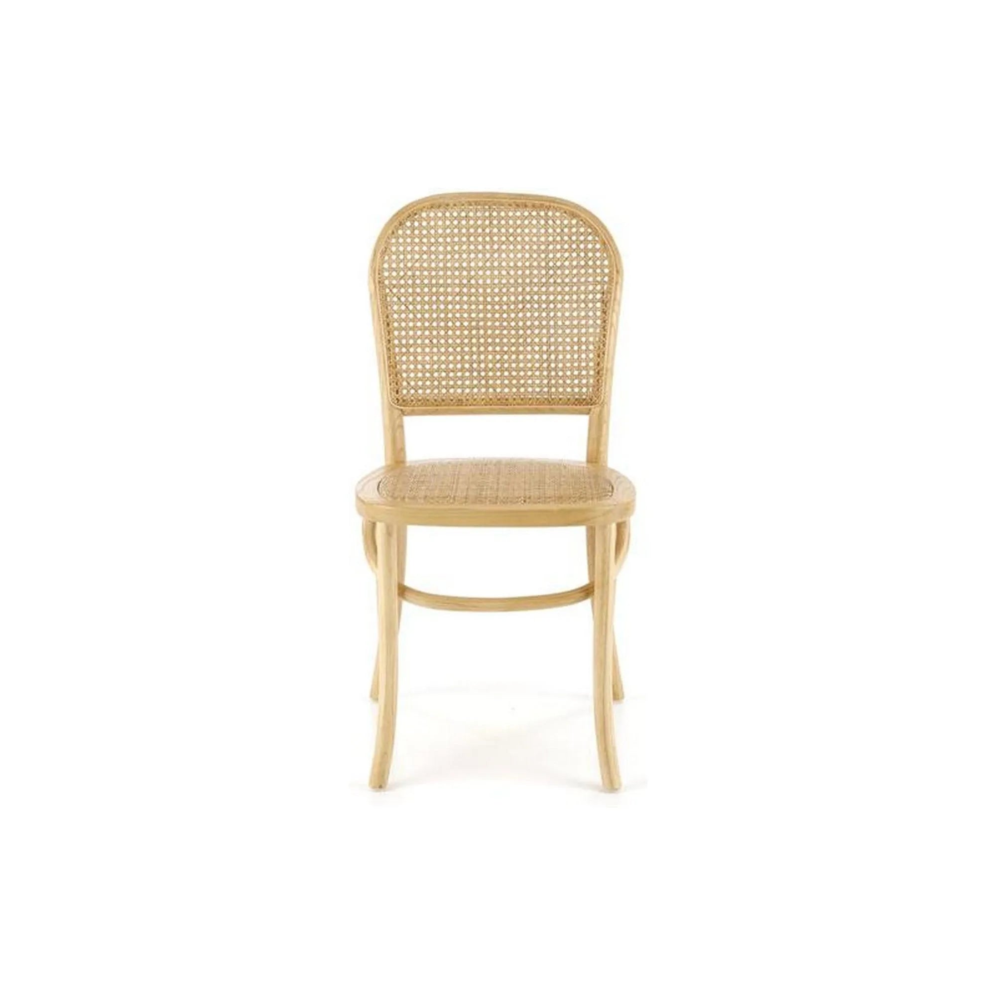 Scaun K502, stejar, ratan natural/lemn, 45x50x89 cm