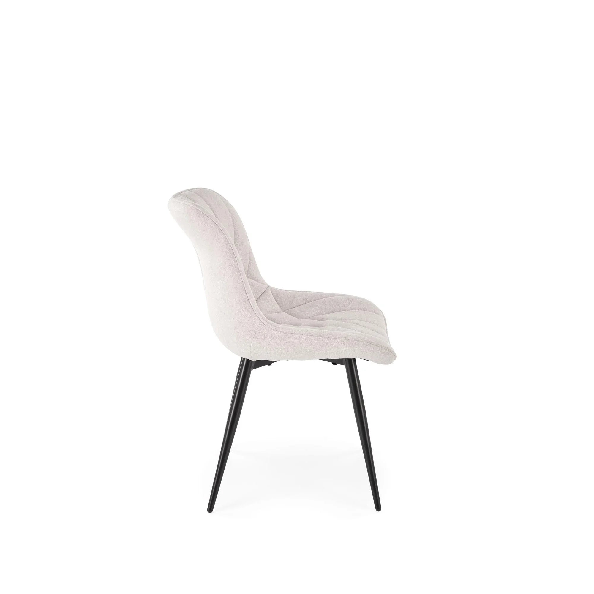 Scaun K567, bej - Havana 2, stofa catifelata/otel, 47x63x85 cm