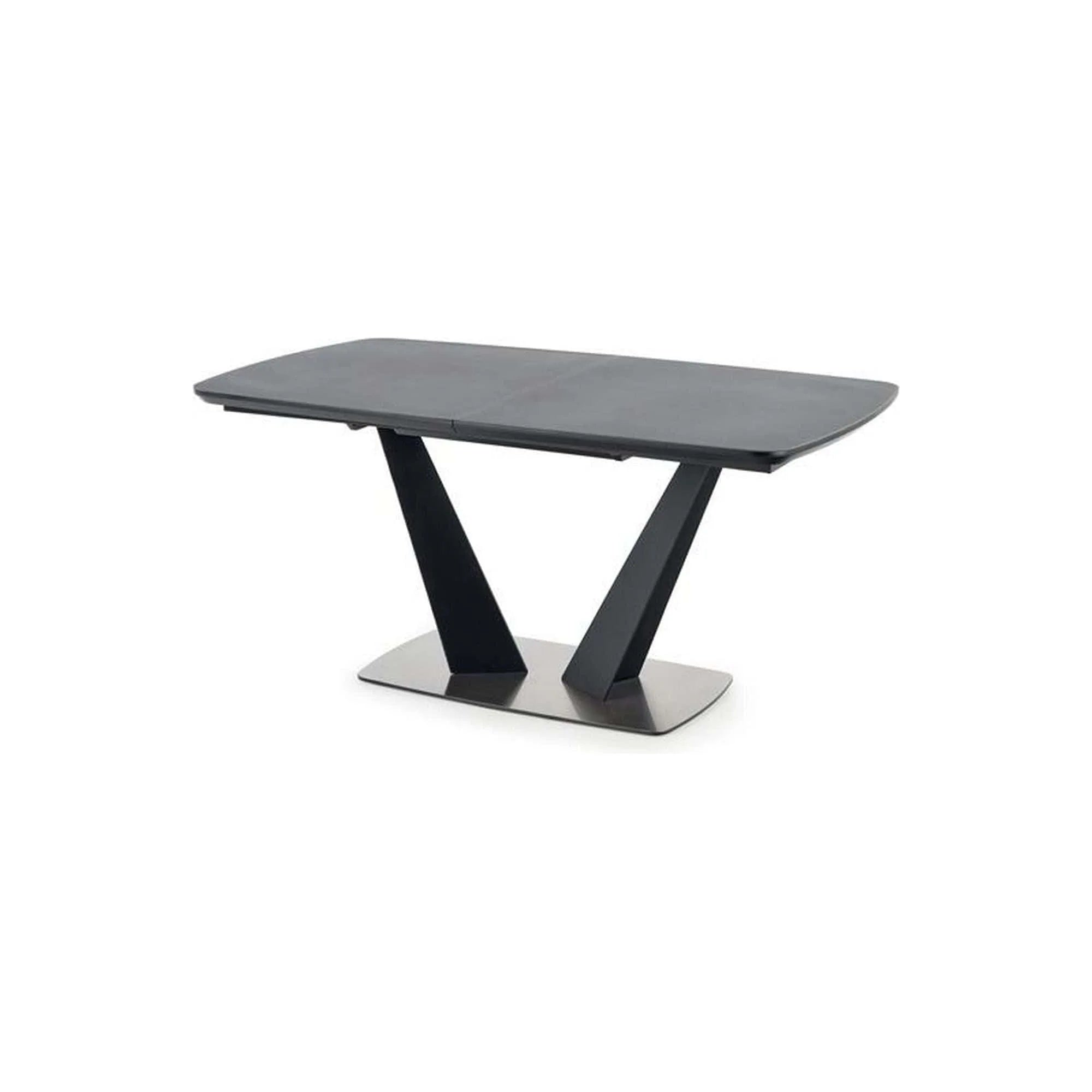 Masa extensibila Fangor, gri inchis/negru, 160-220/90/76 cm
