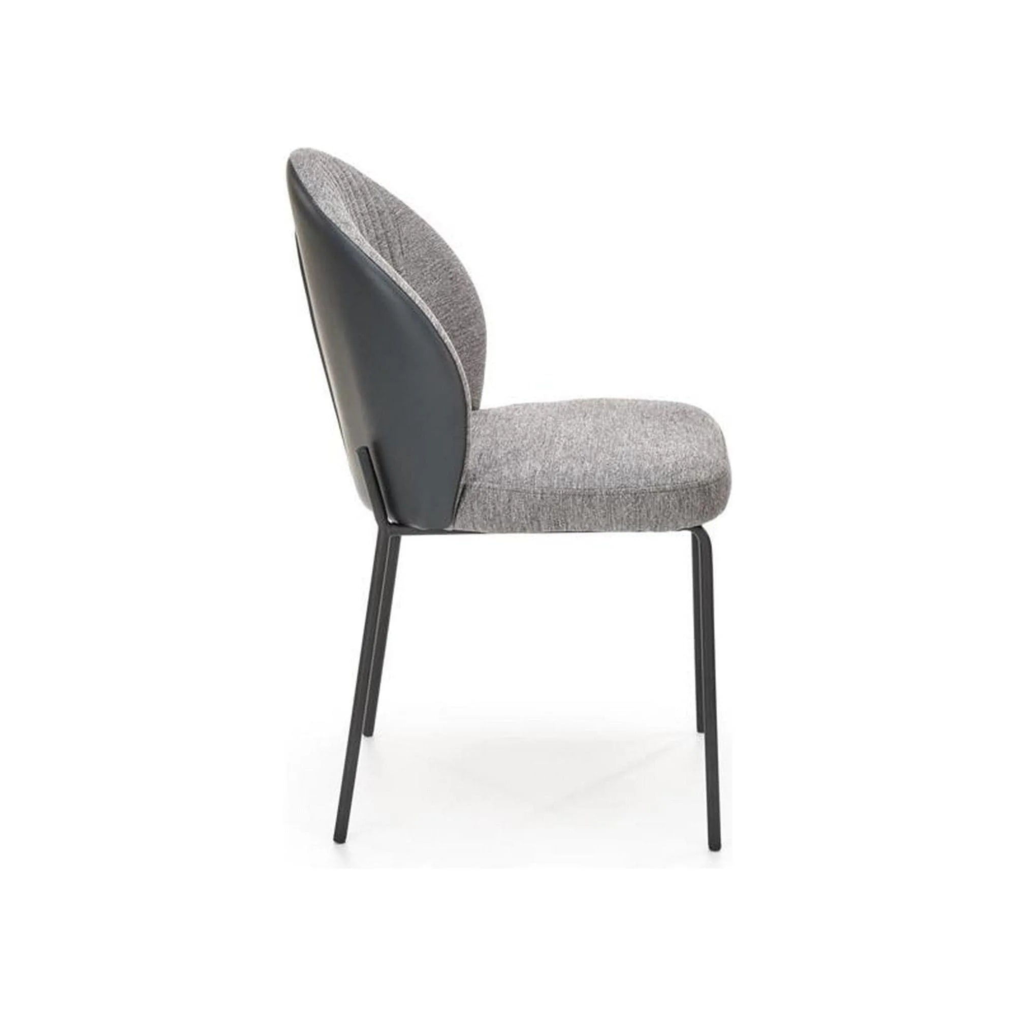 Scaun K471, gri/negru, stofa/piele ecologica, 50x58x85 cm