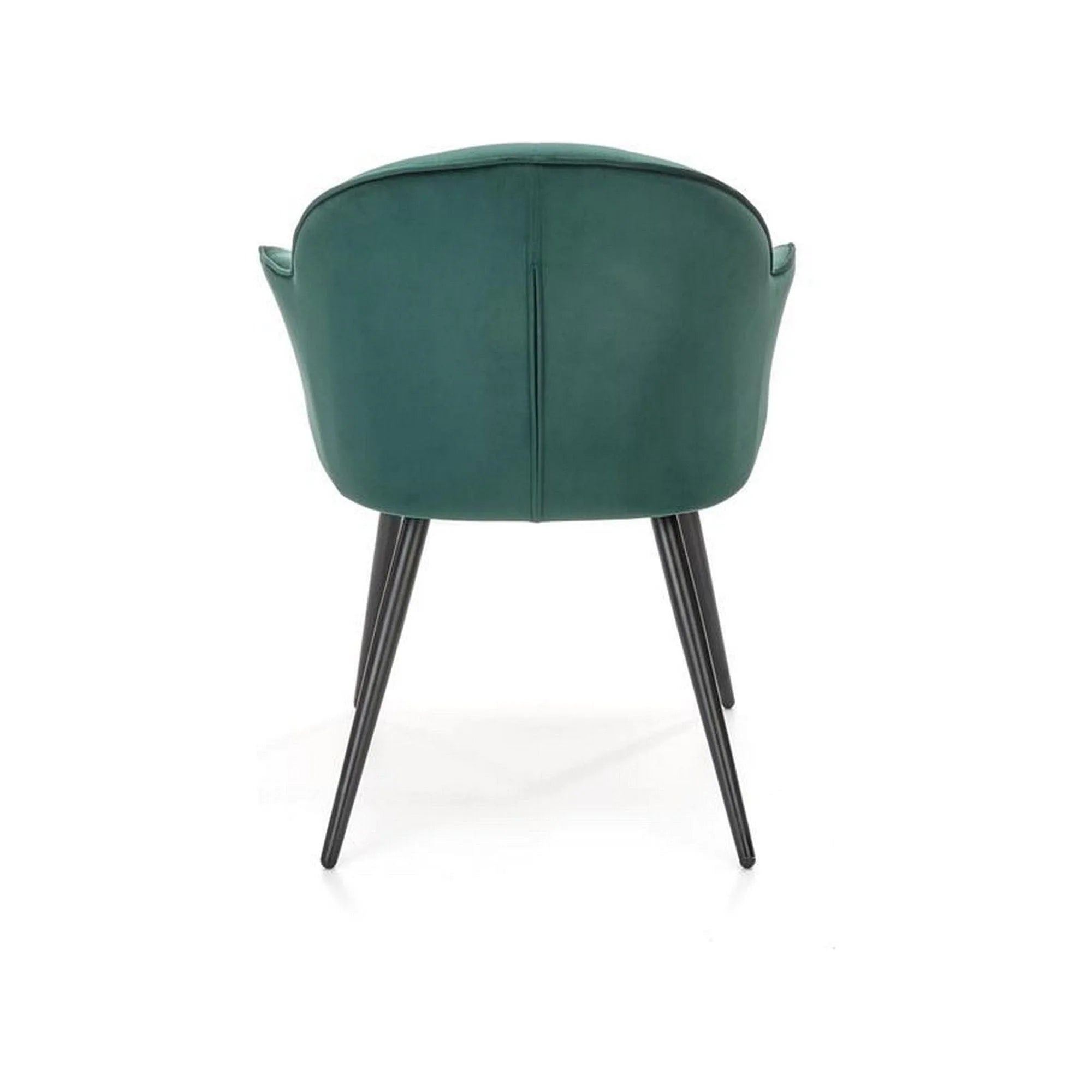 Scaun K468, verde inchis/negru, stofa catifelata/metal, 67x62x84 cm