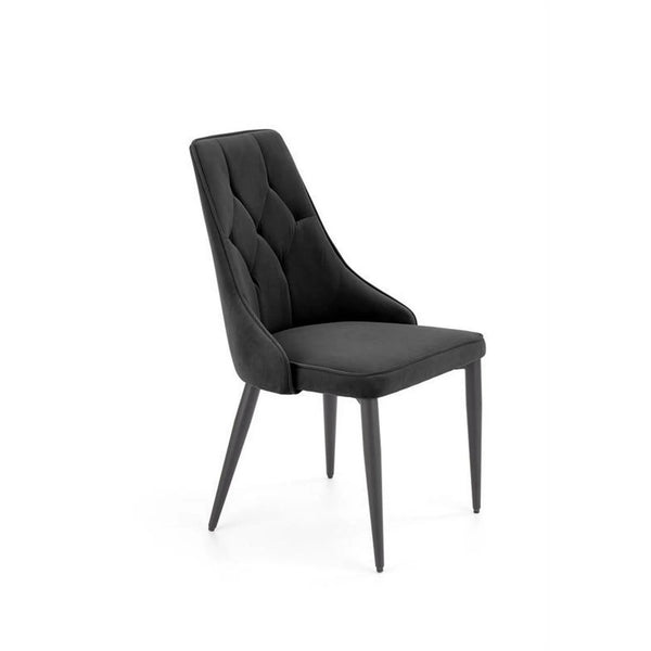 Scaun K365, stofa catifelata negru - Bluvel 19, 52x57x90 cm