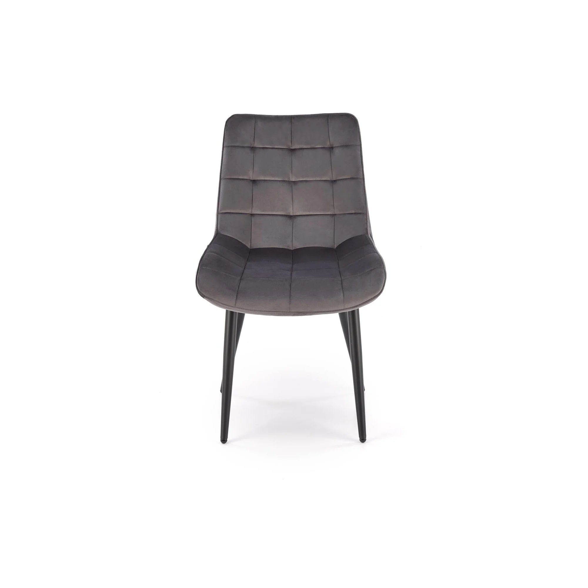 Scaun K580, gri - HLR 21, stofa catifelata/otel, 51x61x85 cm