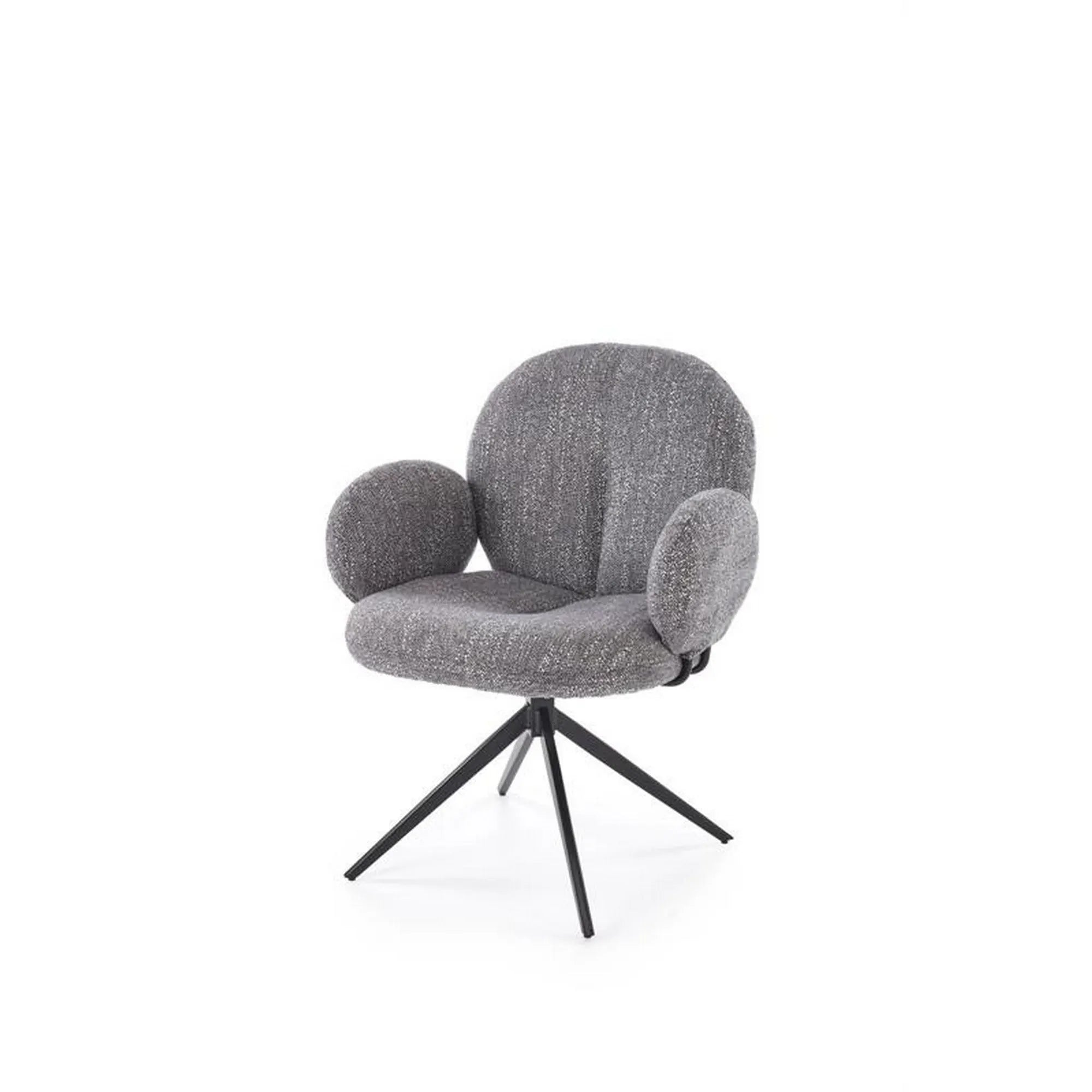 Scaun K568, gri/negru, stofa clasica/otel, 65x64x82 cm