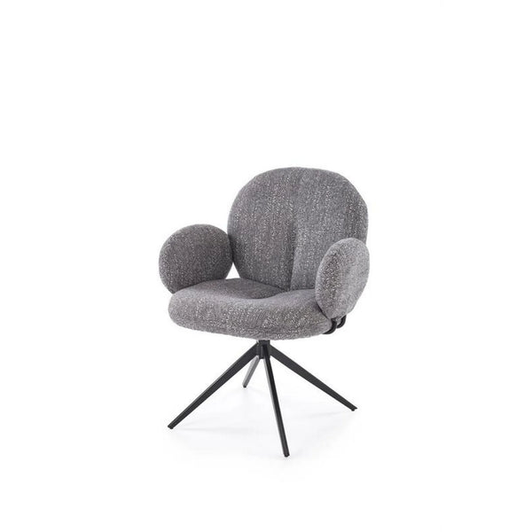 Scaun K568, gri/negru, stofa clasica/otel, 65x64x82 cm