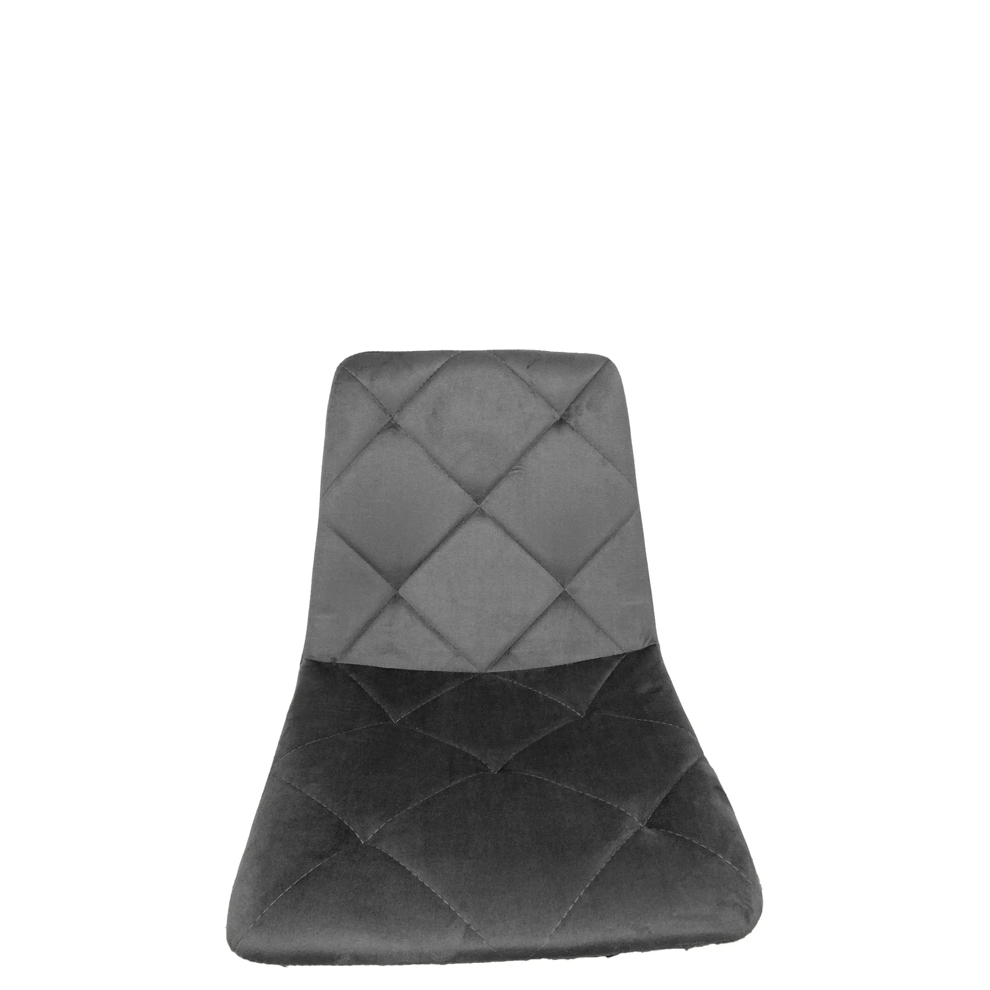Scaun K438, gri/negru, stofa catifelata/metal, 45x50x86 cm