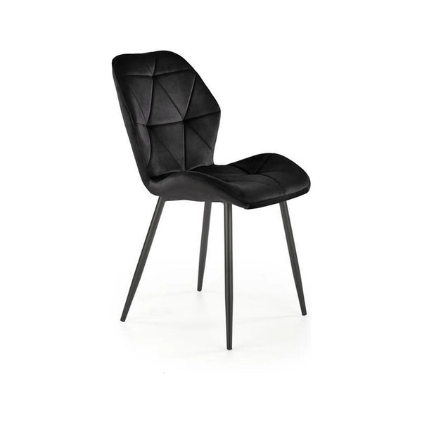 Scaun K453, negru, stofa catifelata, 48x53x86 cm