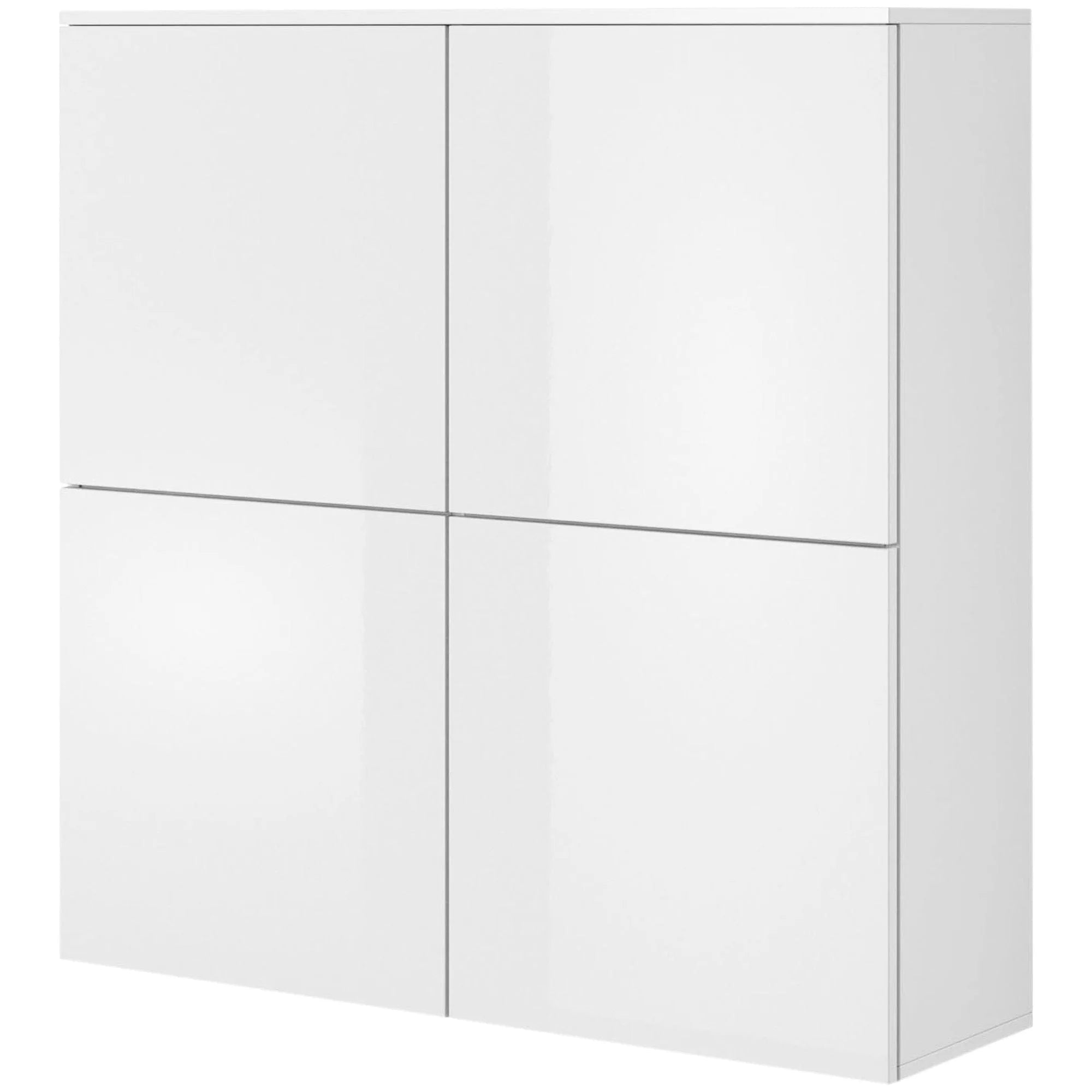 Dulap LIVO KM100, alb, cu 4 usi, 100x29x100 cm