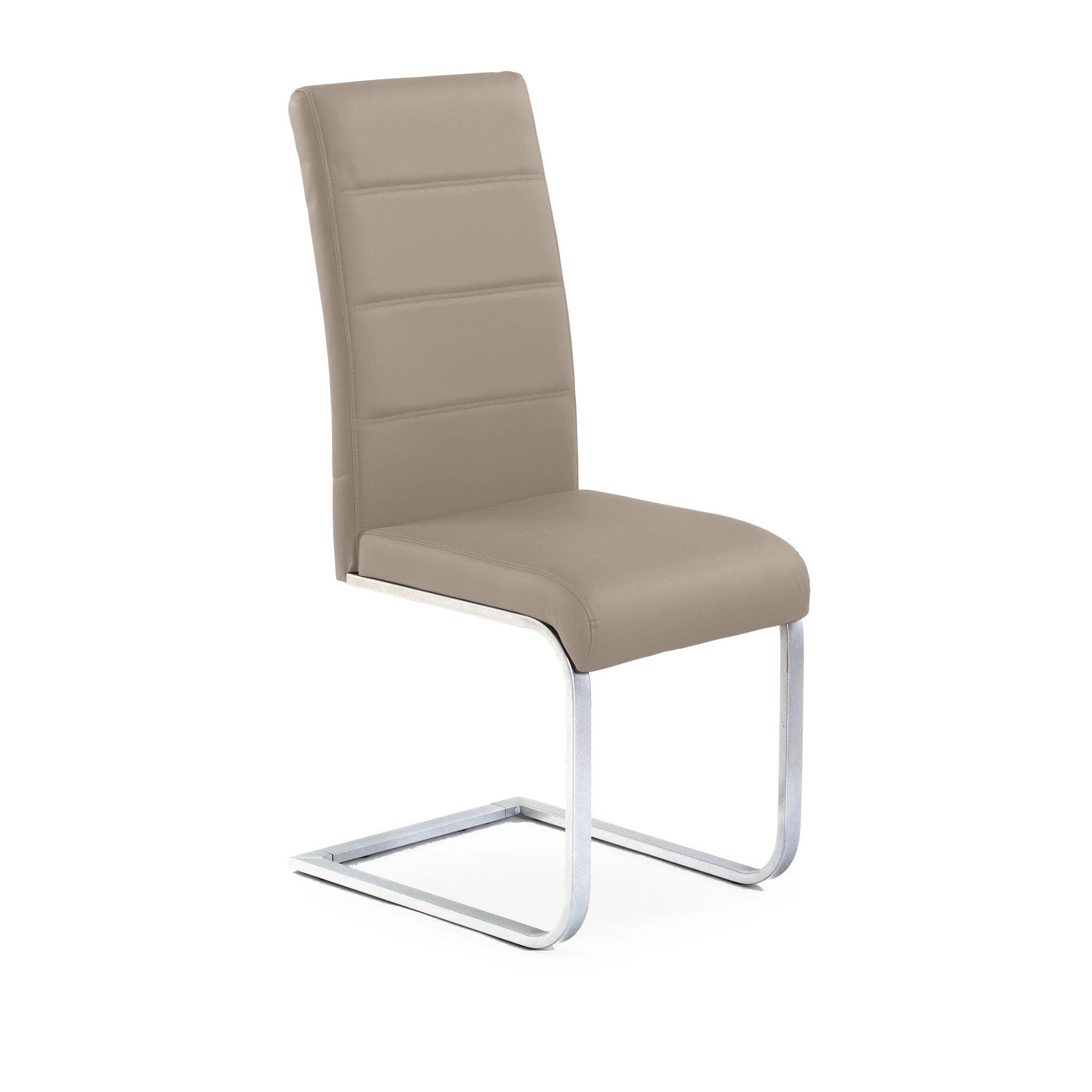 Scaun K85, cappuccino/crom, piele ecologic/metal, 42x56x100 cm