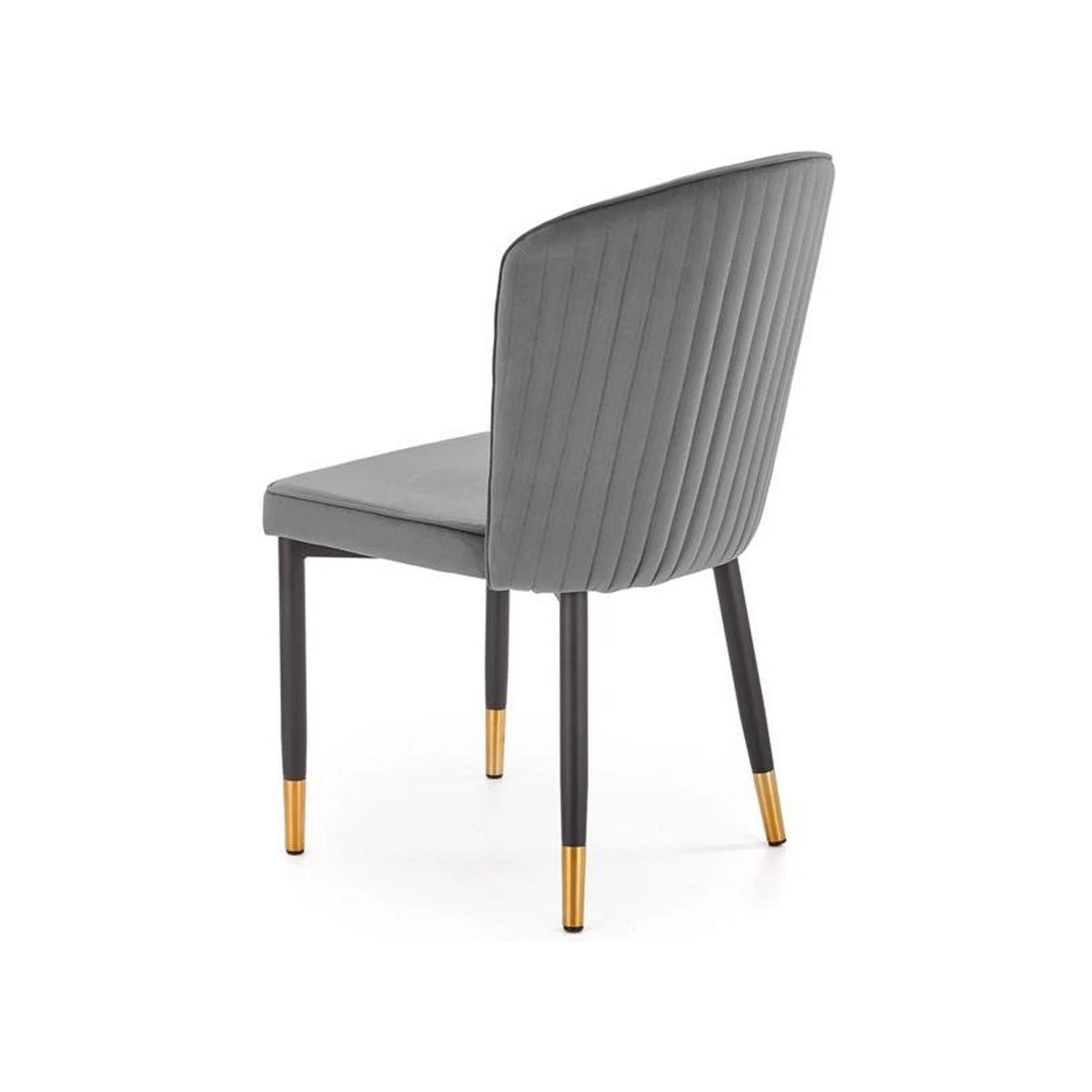 Scaun K446, gri/negru, stofa catifelata/metal, 51x55x86 cm