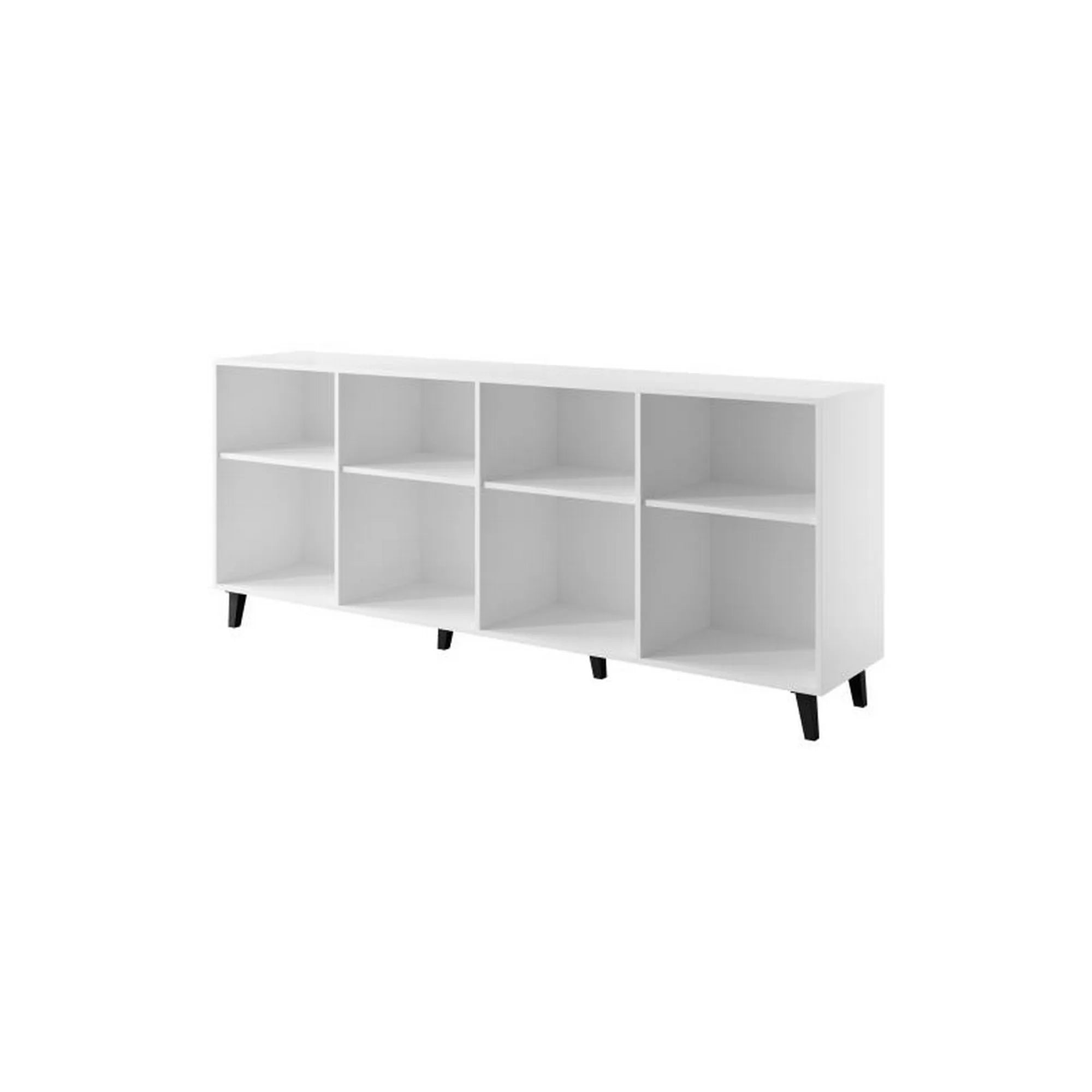 Comoda FARO, alb/stejar, PAL laminat/plastic, 200x42x82 cm