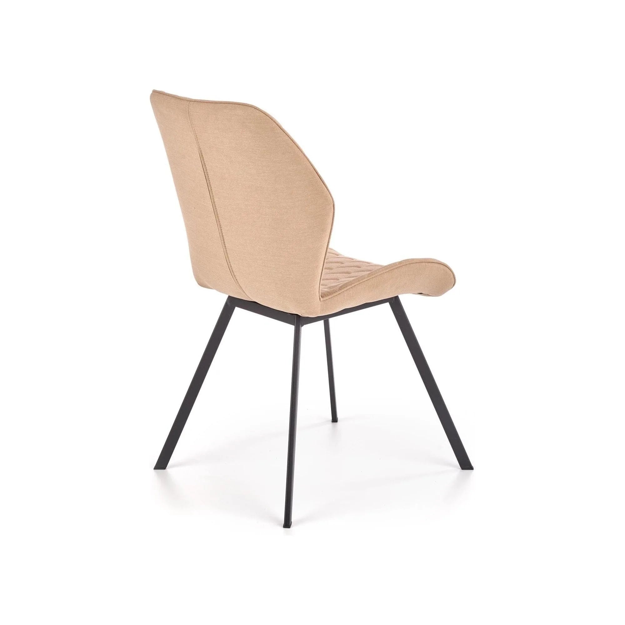 Scaun K360 bej/negru, stofa clasica/metal, 51x64x90 cm