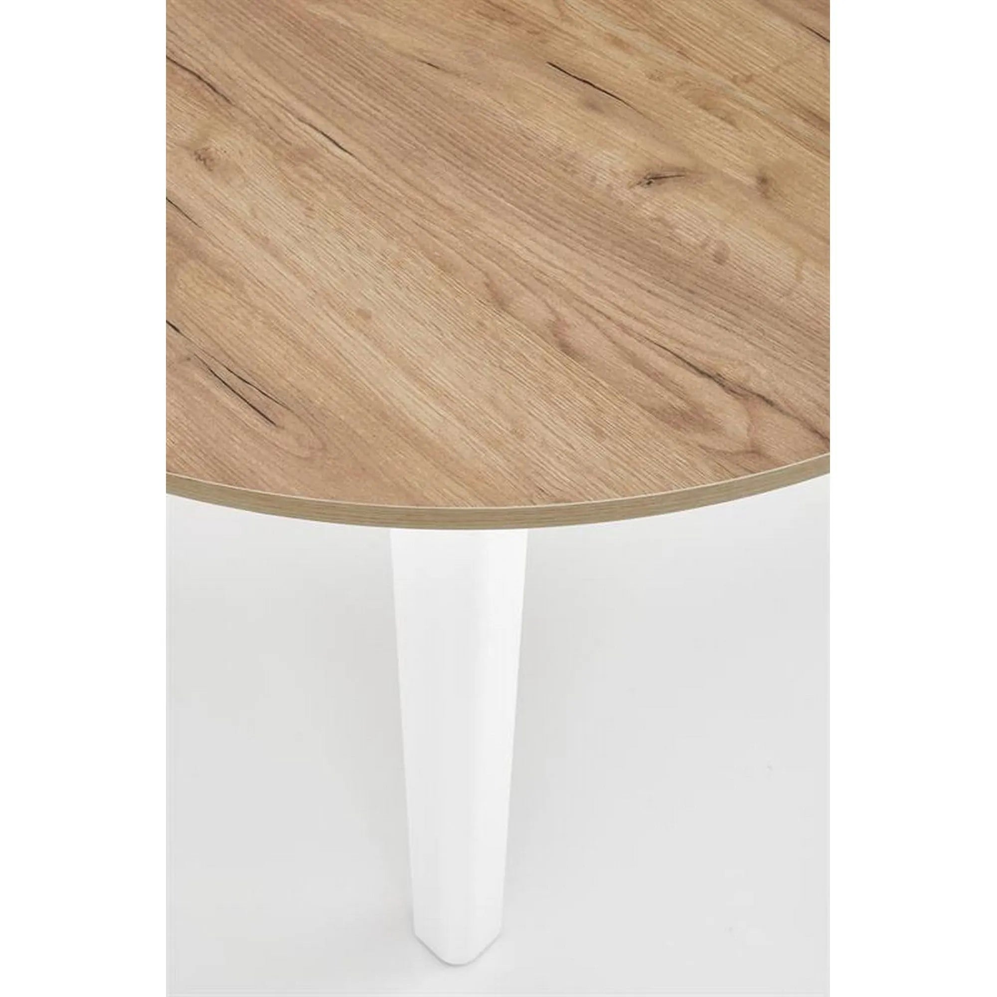 Masa extensibila RINGO, stejar/alb, PAL furniruit, 102/142x102x76 cm