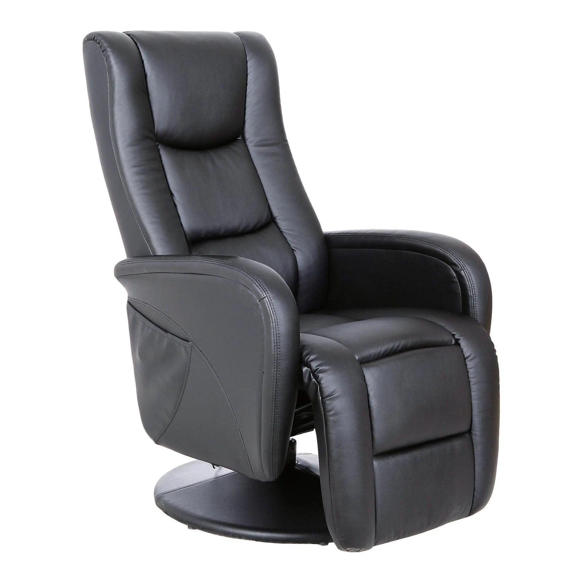 Fotoliu PULSAR, negru, piele ecologica/PVC, 68x85/135x85/106 cm