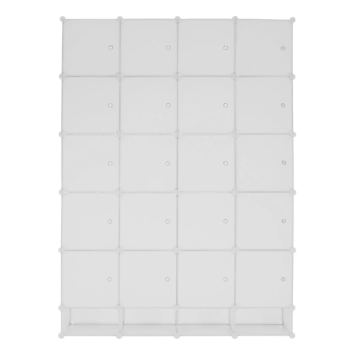 Dulap ZAFOD, alb, metal/plastic, cu 12 usi, 148x46x202 cm