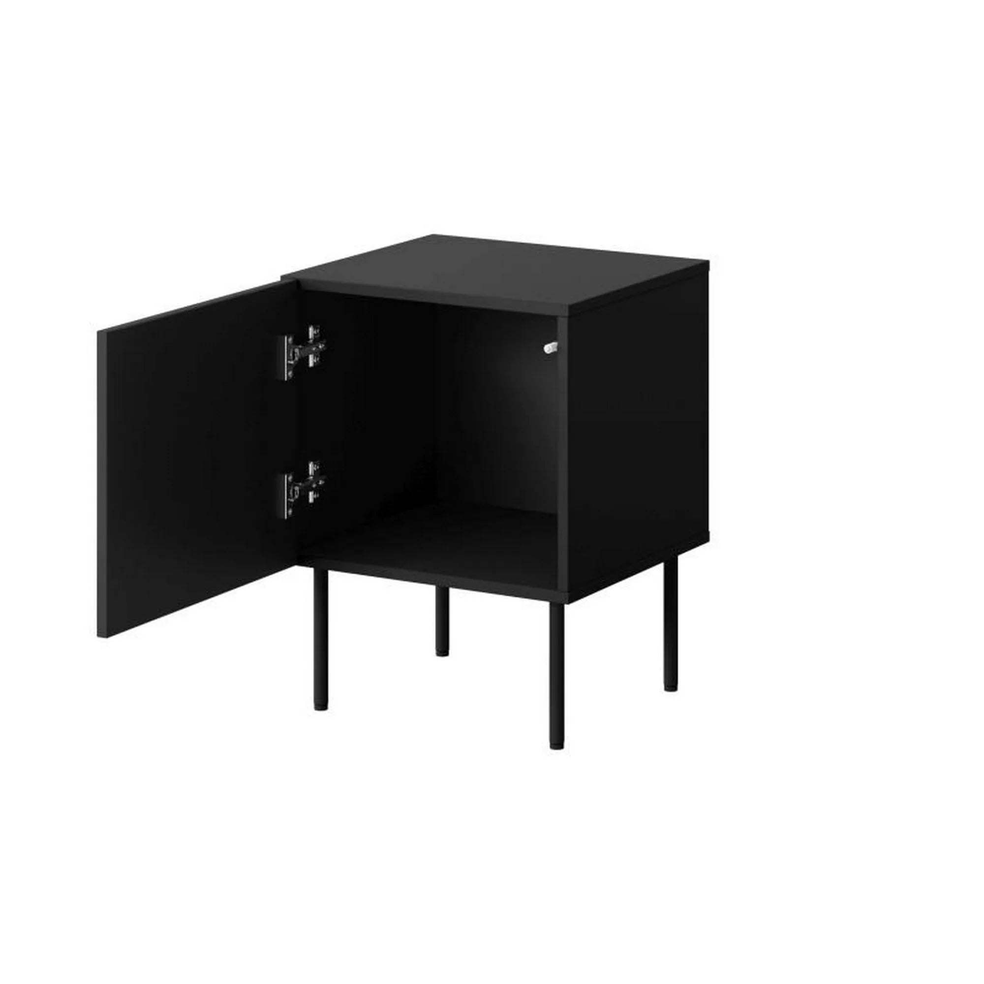 Noptiera PALAZZO, negru, PAL laminat/metal, 40x45x59 cm