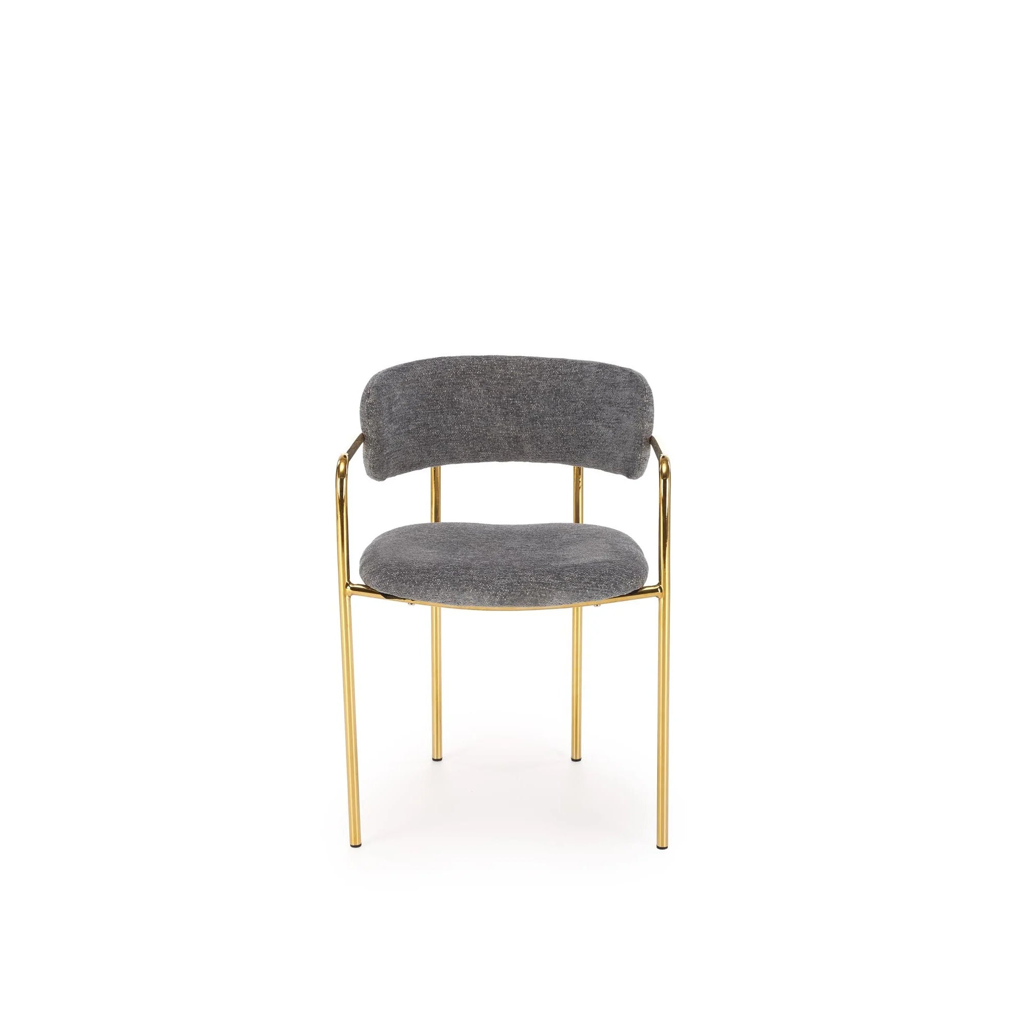 Scaun K537, gri/auriu, stofa clasica/metal, 54x56x76 cm