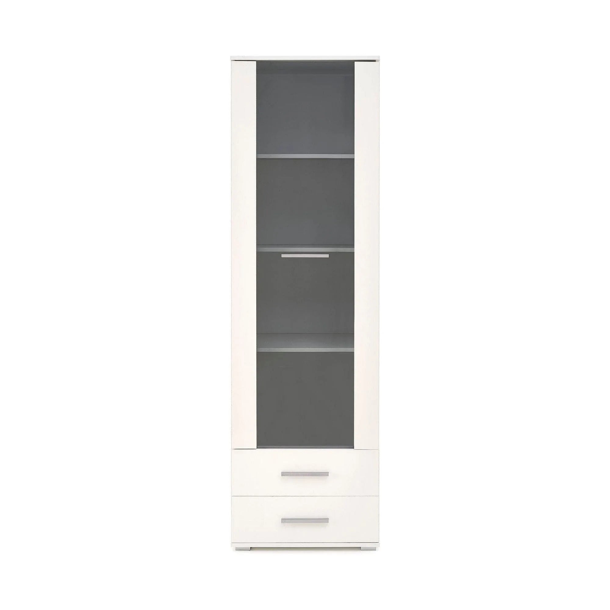 Vitrina LIMA W-1, alb, PAL laminat/sticla, 60x40x200 cm