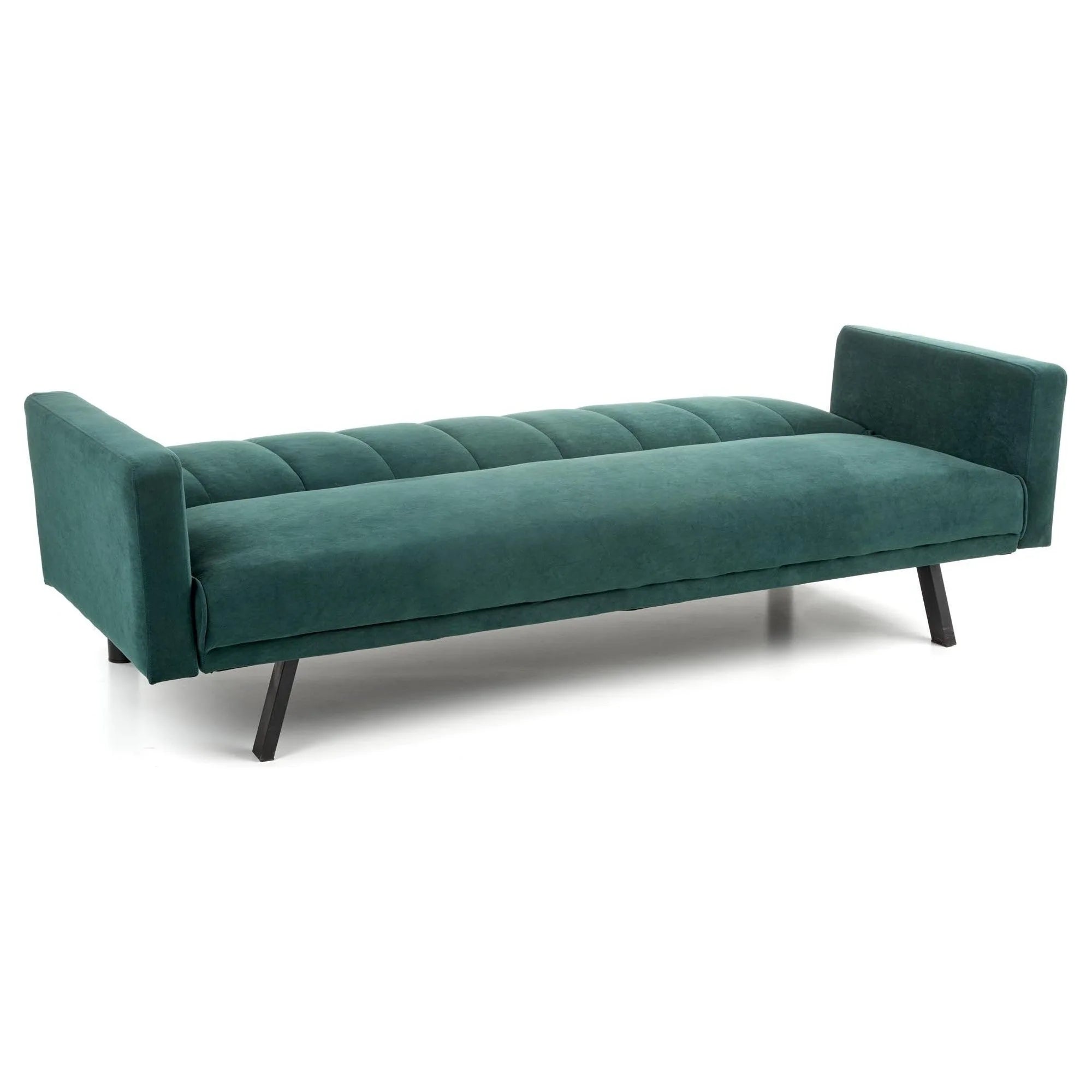 Canapea extensibila ARMANDO, verde, stofa catifelata, 192x100x78 cm