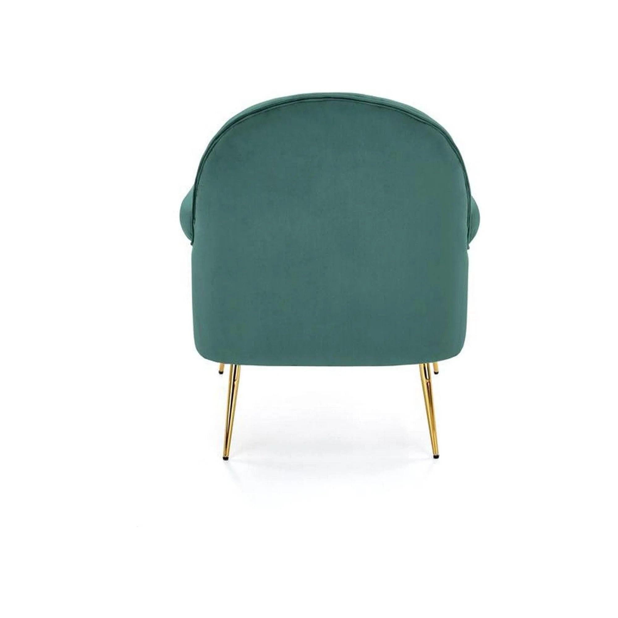 Fotoliu SANTI, verde inchis/auriu, stofa catifelata/otel, 74x74x88 cm
