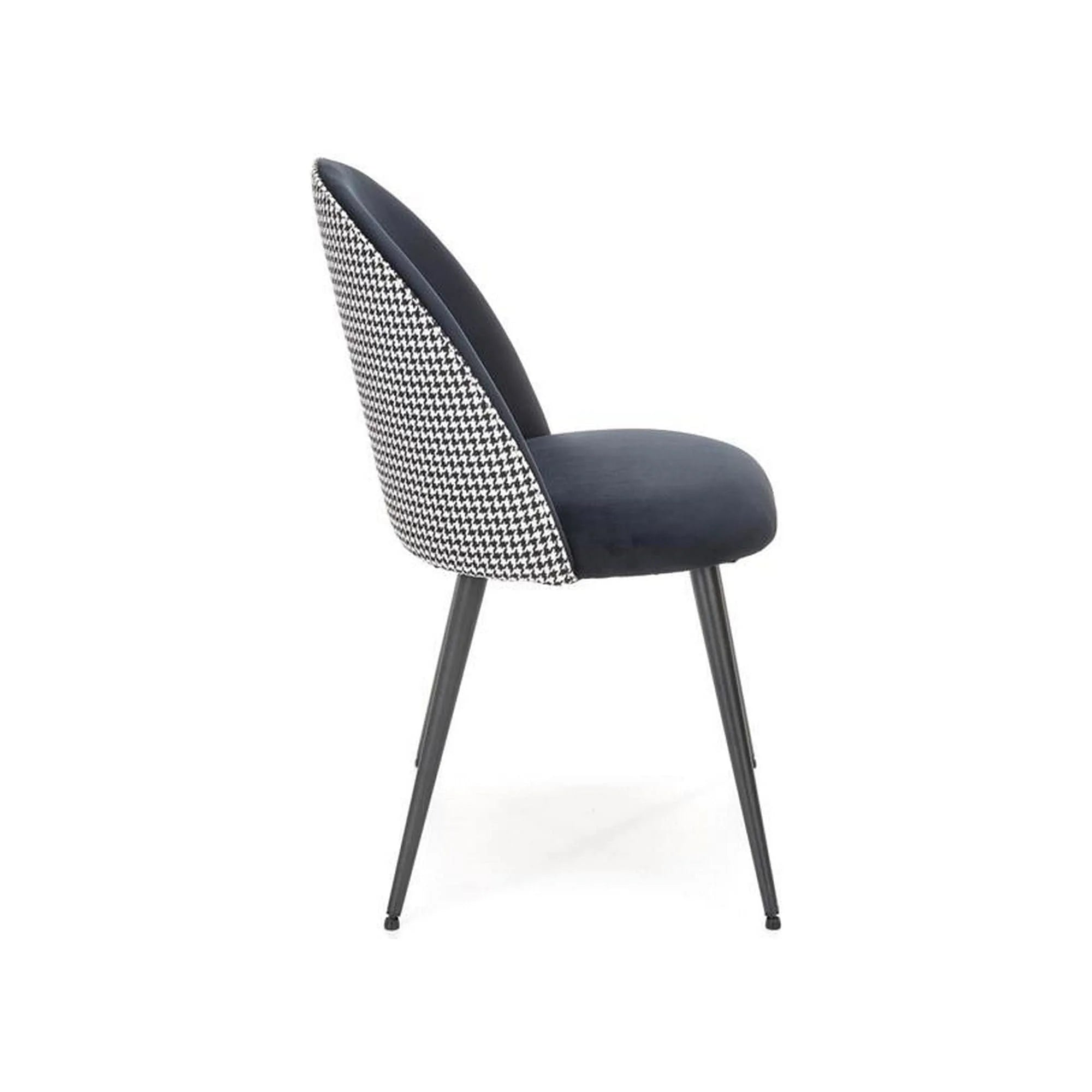 Scaun K478, stofa alb/negru, 49x54x84 cm