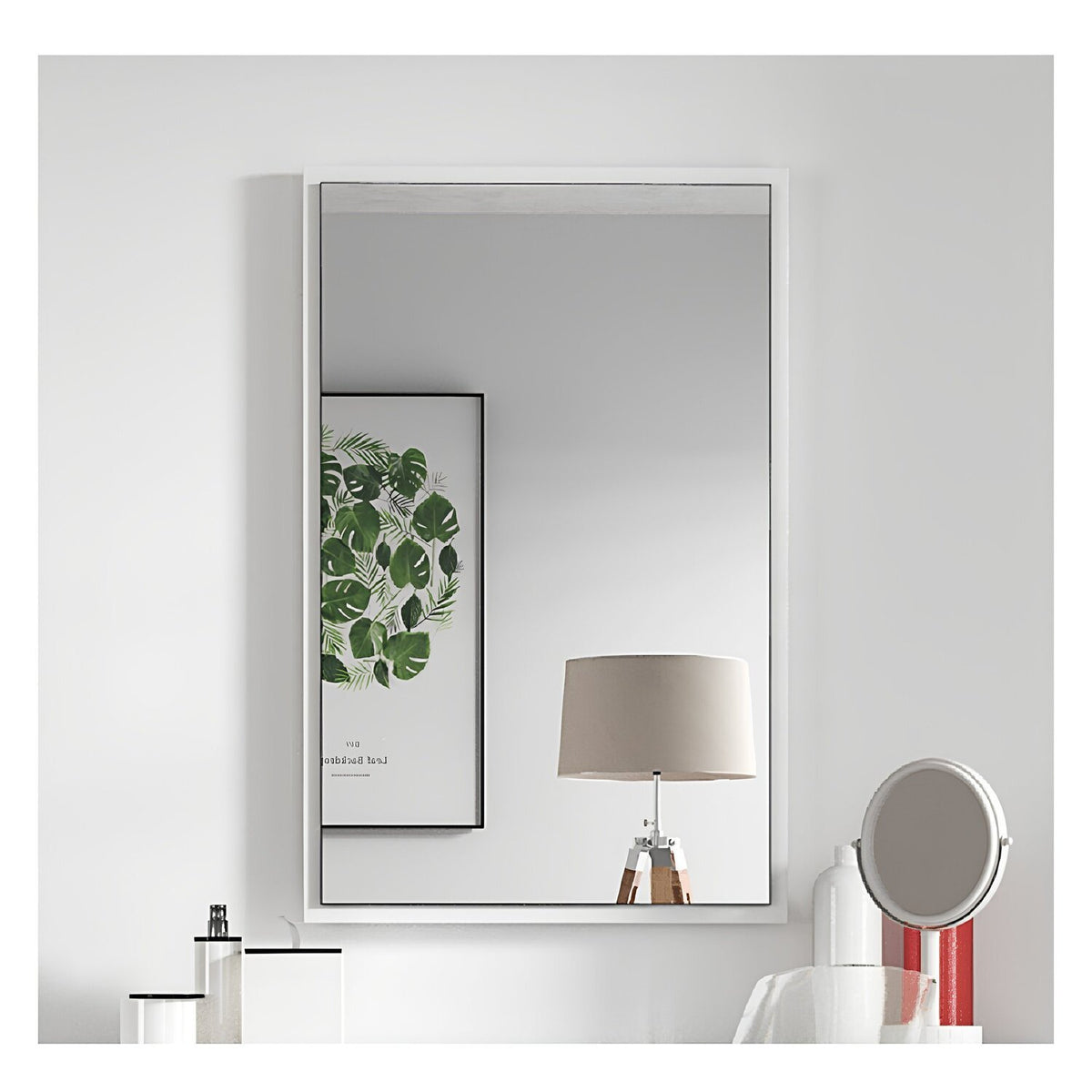 Oglinda VIOLET, alb, DTD laminat, 54x2x84 cm