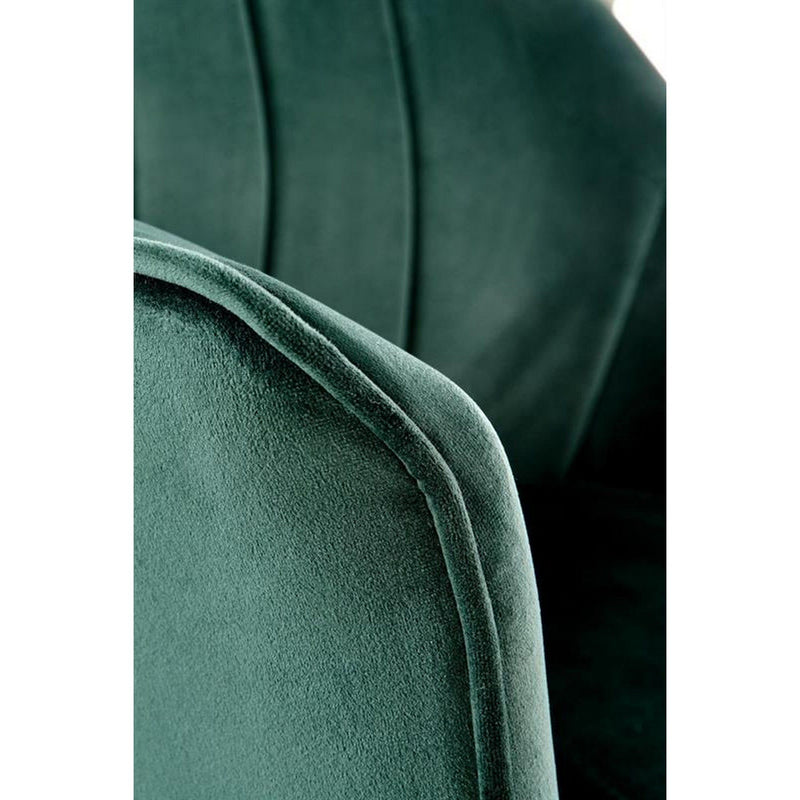 Scaun K468, stofa catifelata verde inchis, 67x62x84 cm
