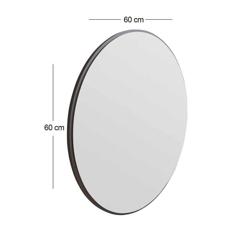 Oglinda Ozze, negru, 60x60 cm