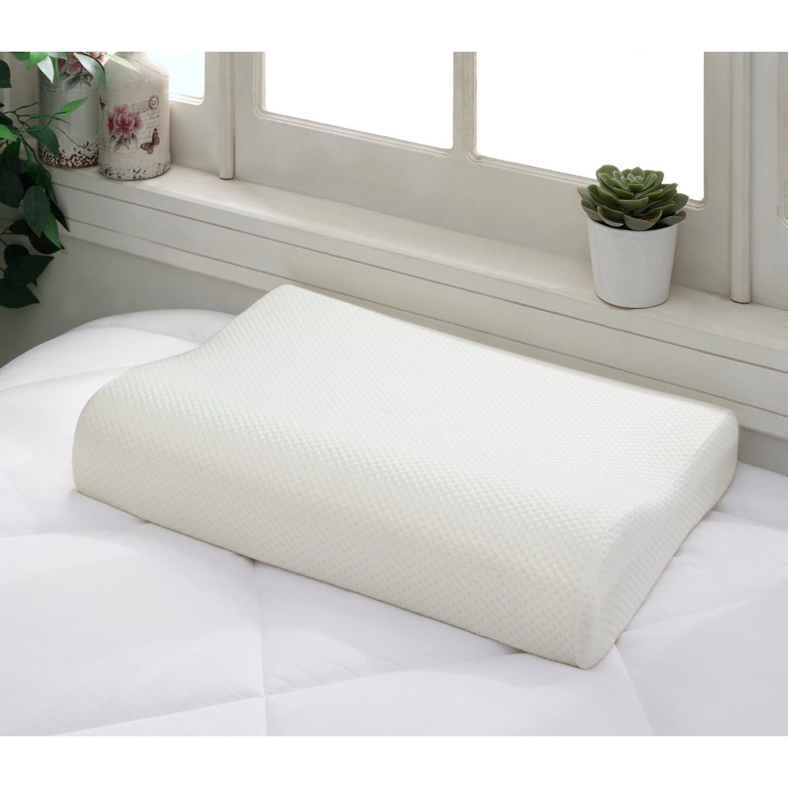 Perna ORTOPEDIK VISKO, alb, material textil, 40x60x15 cm