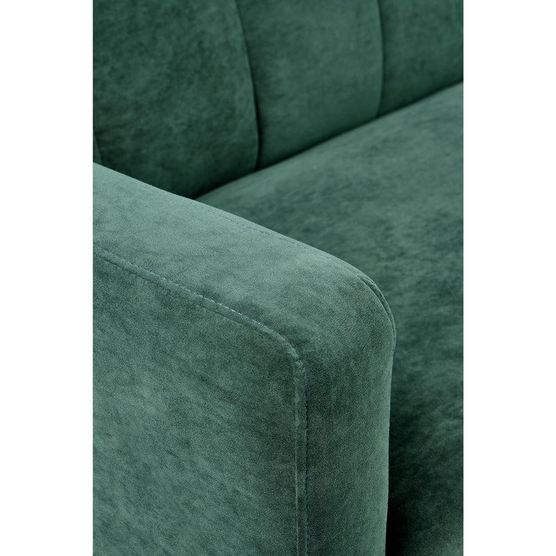 Canapea extensibila ARMANDO, verde, stofa catifelata, 192x100x78 cm