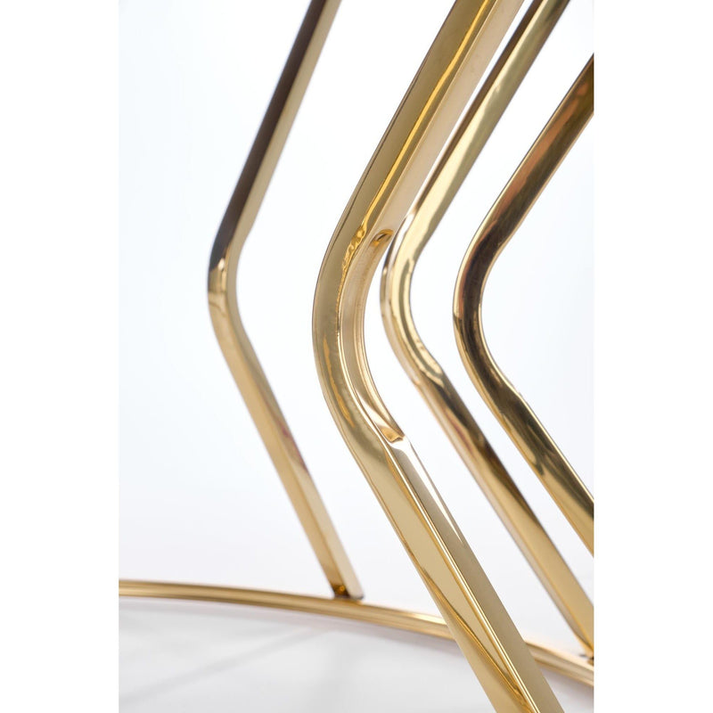 Masuta de cafea AFINA, oglinda/auriu, 90x46 cm