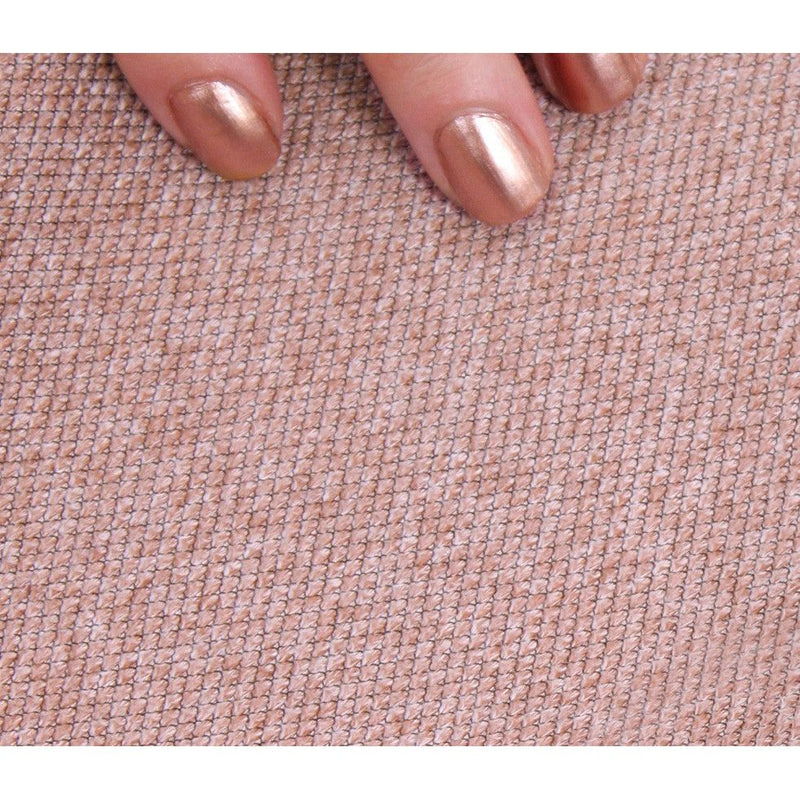 Taburet COPPER 44, roz/cupru, material textil/otel, 40x40x42 cm