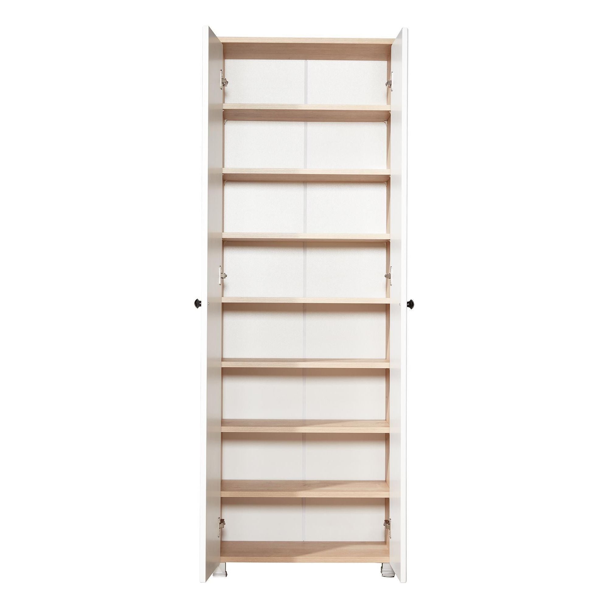 Dulap TUVALLE 037, alb/stejar, PAL melaminat, cu 2 usi, 60x30x175 cm