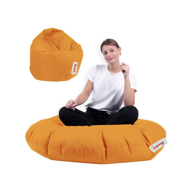Fotoliu Iyzi 100 Cushion Pouf, poliester, portocaliu, 100x65 cm
