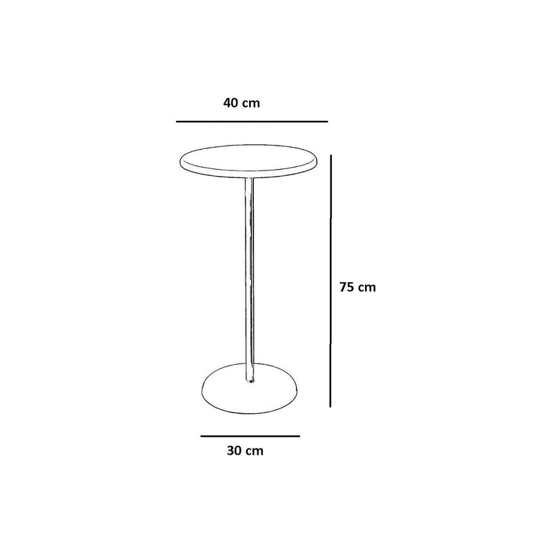 Masuta cafea 1032-4, negru/nuc, metal/lemn, 40x40x75 cm