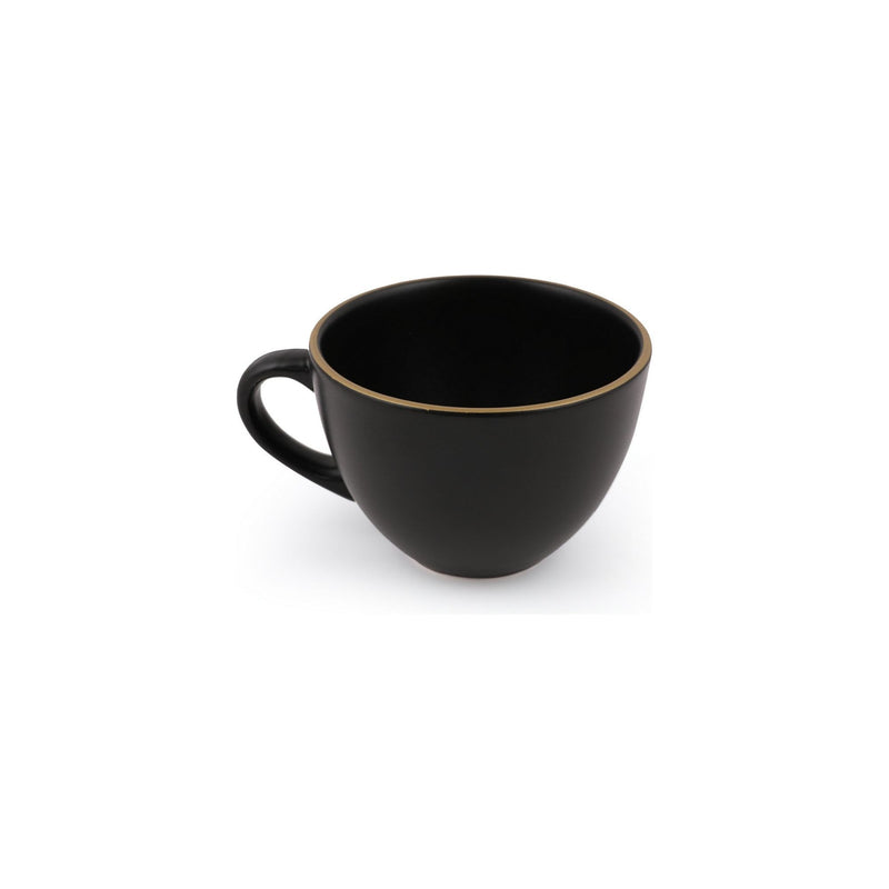 Set de cafea ST606004F956A841600MAGD200, negru/auriu, ceramica, 215 ml, farfurie 14 cm