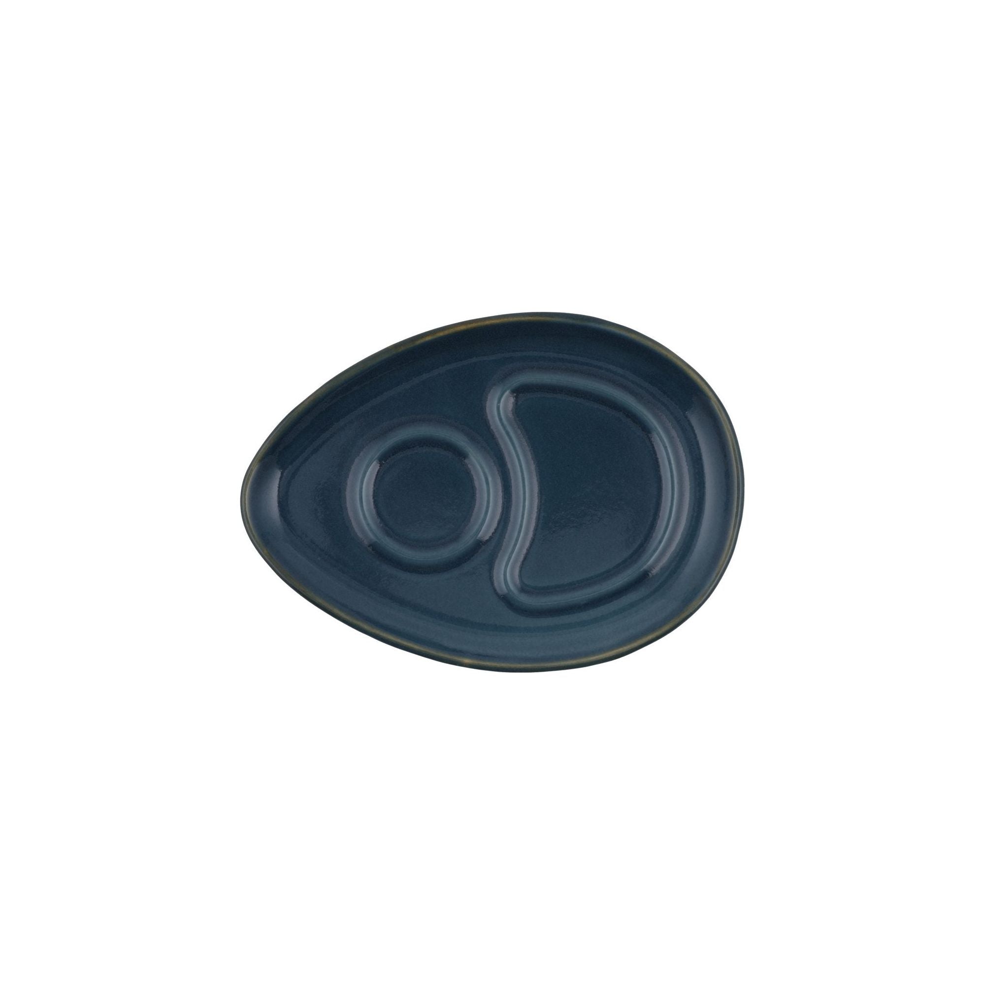 Set 2 cesti cu 2 farfurii 275KRM1495, turcoaz, ceramica, 215 ml