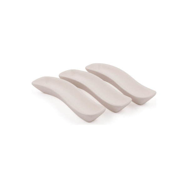 Set 3 boluri 275KRM1502, alb, ceramica, 18x4x2 cm