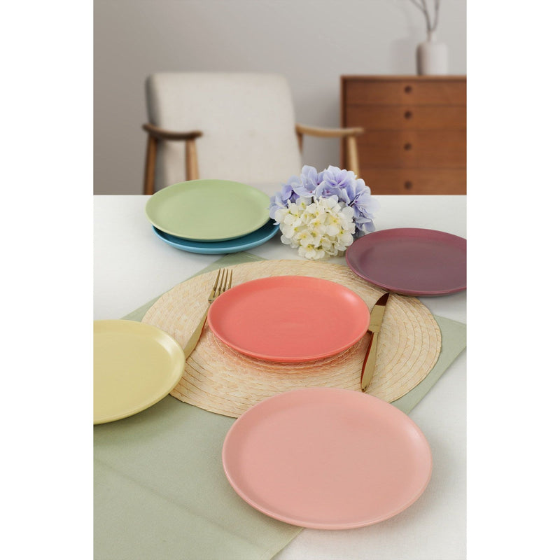 Set 6 farfurii desert 275KRM1585, multicolor, ceramica, 20 cm