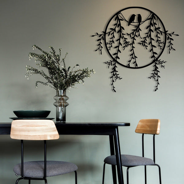 Accesoriu decorativ de perete Sirayet, negru, metalic, 45x44 cm