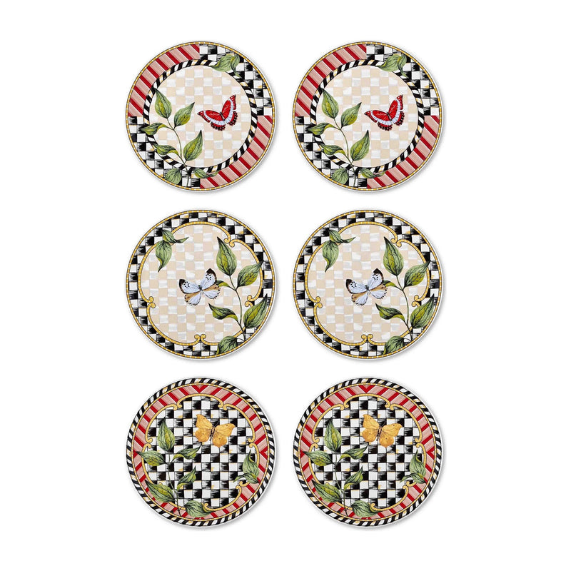 Set de servit tort JRD019, 6 piese, multicolor, ceramica 100%. 19 cm