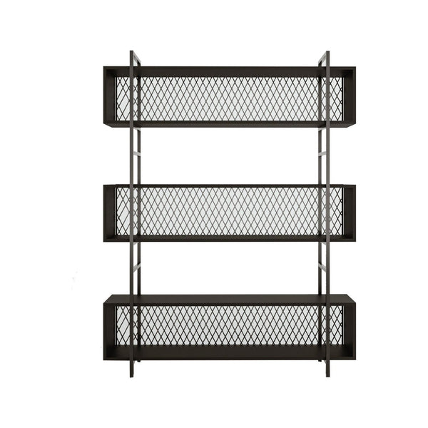 Etajera L1159, negru, PAL melaminat, 140x34x180 cm