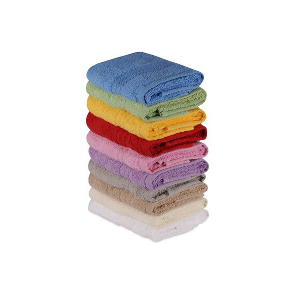 Set 10 prosoape baie Rainbow, 30x50 cm, material bumbac, multicolor