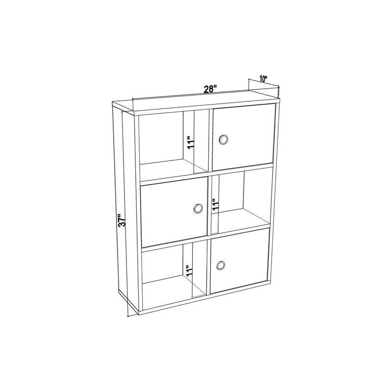 Biblioteca TILTON, alb, PAL melaminat, 72x25x93 cm