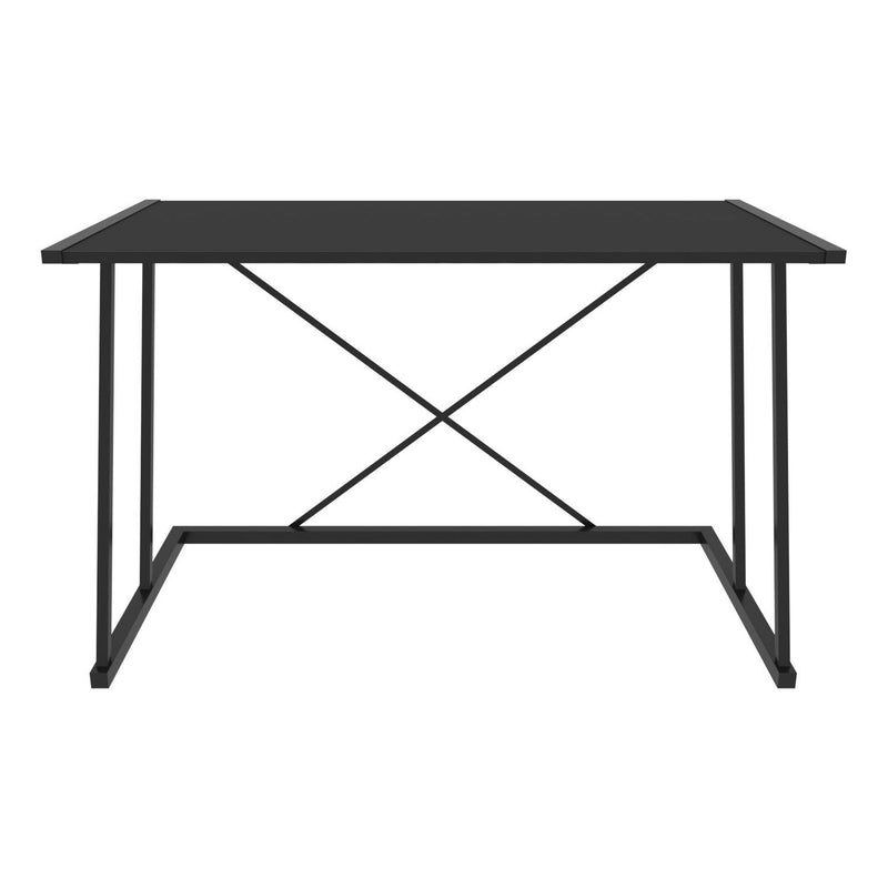 Masa birou Adelaide, negru, PAL/metal, 114x60x75 cm