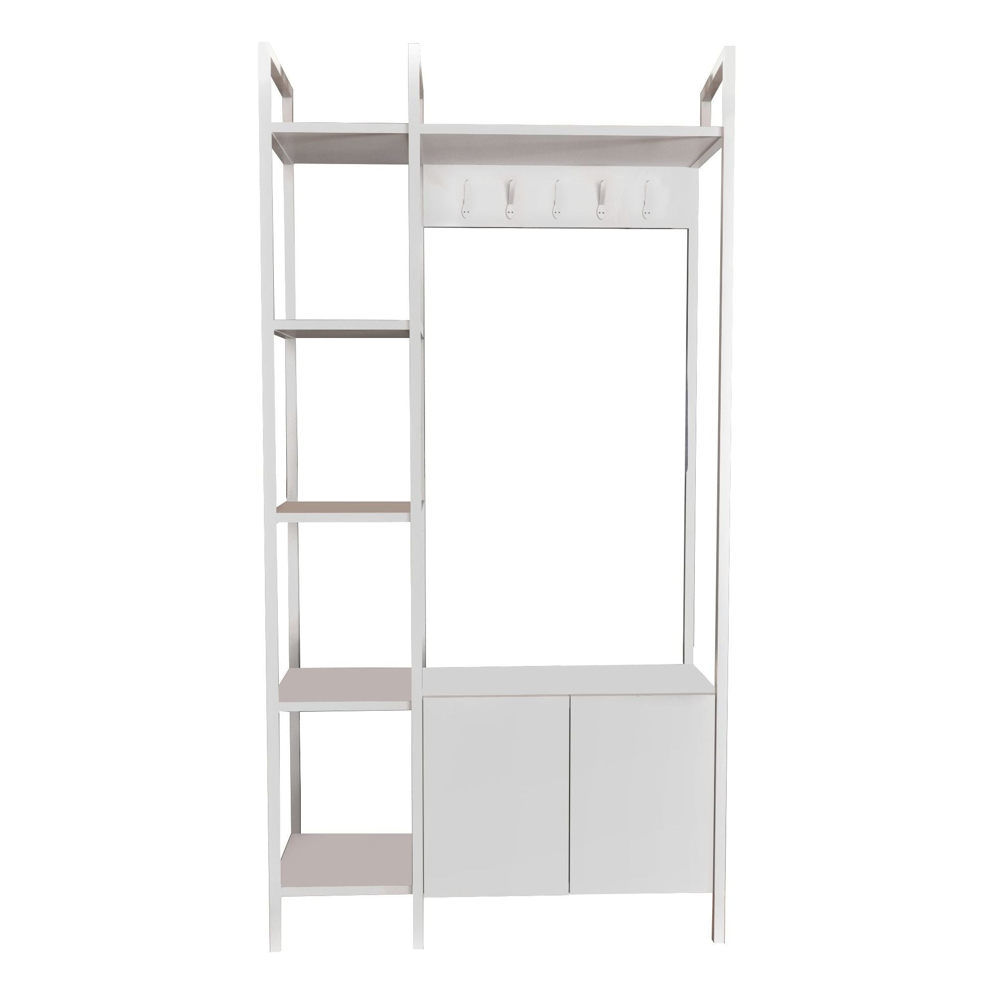 Mobilier hol DOGA, alb, PAL melaminat, 90x35x175 cm
