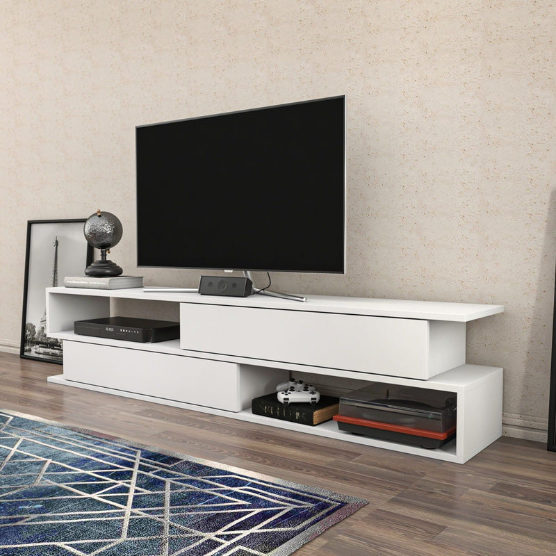 Comoda TV Cortez, alb, PAL, 160x35x39 cm