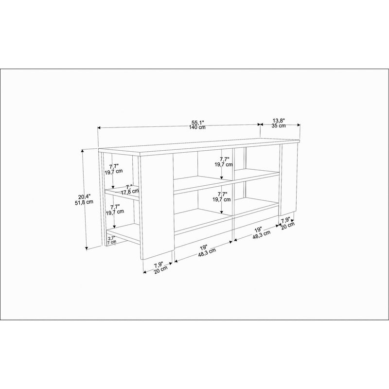 Comoda SPACE, gri antracit, PAL melaminat, 140x35x52 cm