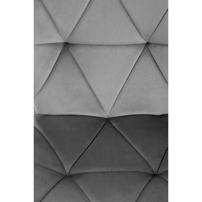 Scaun K453, gri, stofa catifelata/metal, 48x53x86 cm